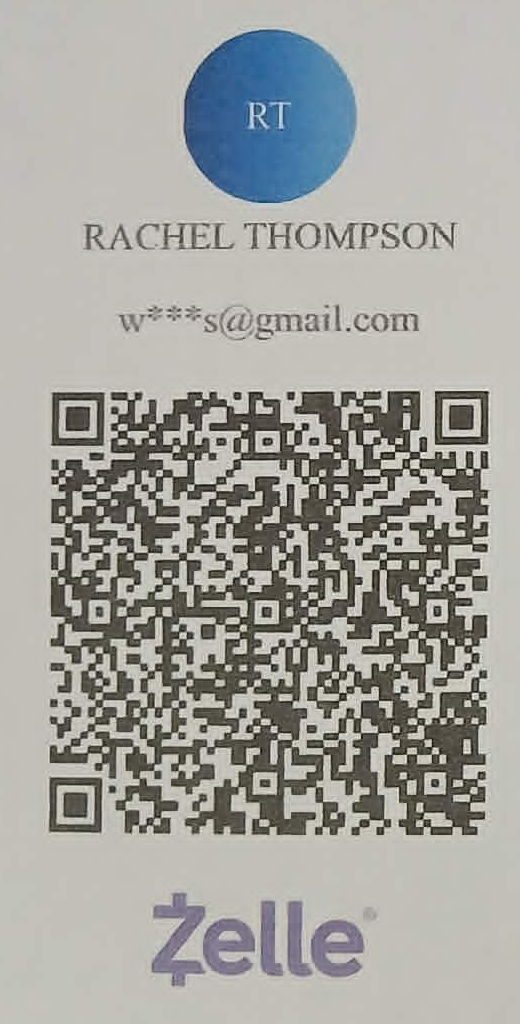 Zelle QR code for giving to West Side Baptist Church